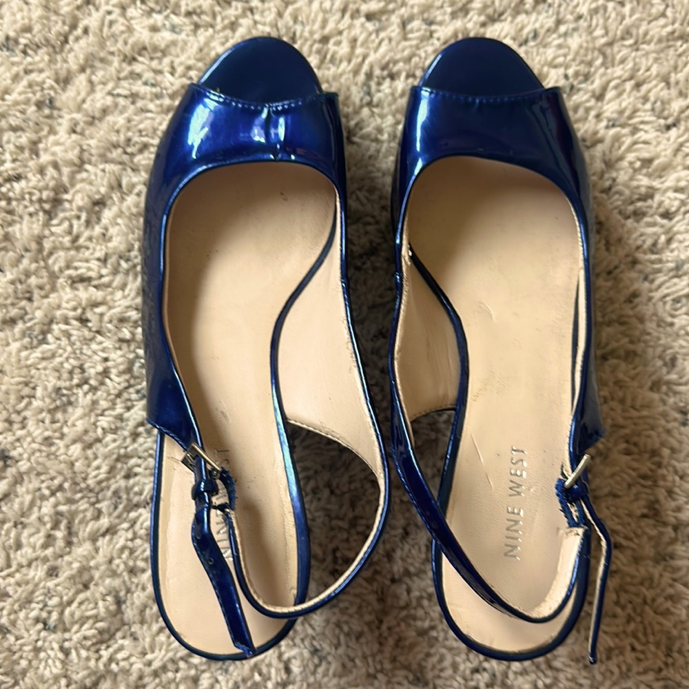 NINE WEST open toe sling back stiletto